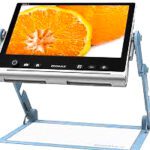 Snow 12 video magnifier with foldable stand available in the lending library at FAAST.org
