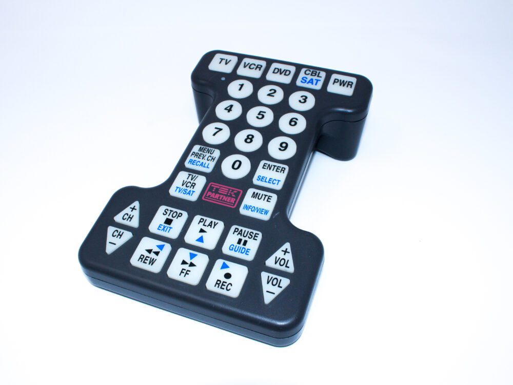 Large Button TV Remote available in the lending library at FAAST.org